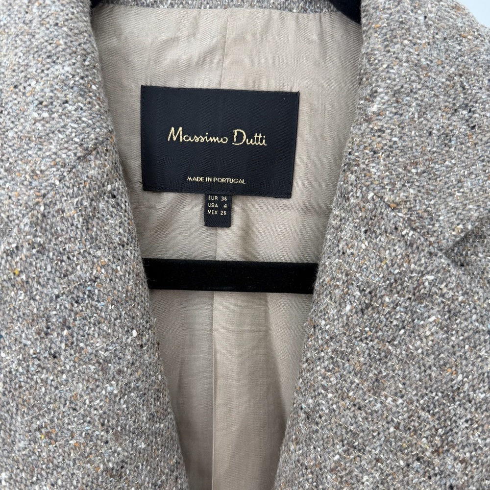Massimo Dutti Wool and silk blazer with metallic thread - Picture 2 of 5